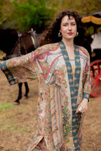 Load image into Gallery viewer, Market of Stars Love Revolution Opera Duster Kimono Robe w/ horse &amp; florals
