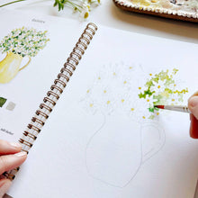 Load image into Gallery viewer, Emily Lex Studio Flowers watercolor workbook
