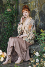 Load image into Gallery viewer, Market of Stars Lovelight Pixie Cropped Kimono w/ woodland swallow &amp; stars
