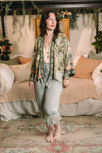 Load image into Gallery viewer, Market of Stars Fleur De Soleil Pixie Crop Kimono w/ Florals &amp; Butterfly
