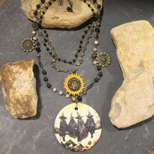 Load image into Gallery viewer, The Primitive Peddler Witch's Meeting Room Charm'd Necklace
