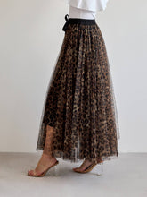 Load image into Gallery viewer, CHOKLATE PARIS Aria skirt in leopard-print tulle
