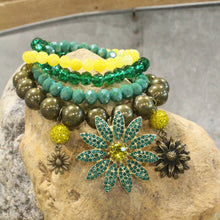Load image into Gallery viewer, The Primitive Peddler Shasta Daisy Kind Of Day Bracelet Set
