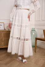 Load image into Gallery viewer, Choklate Paris Ellie Long Skirt in Openwork Cotton

