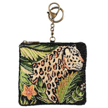 Load image into Gallery viewer, Mary Frances Spot On Beaded Leopard in Jungle Coin Purse
