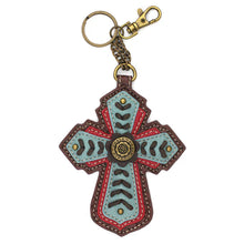 Load image into Gallery viewer, Chala Key Fob Chevron Cross
