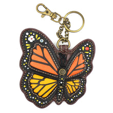 Load image into Gallery viewer, Chala Coin Purse/Key Fob Monarch Butterfly
