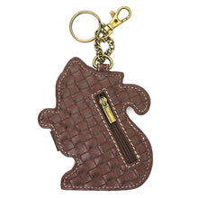 Load image into Gallery viewer, Chala Coin Purse/Key Fob Tabby Cat/Orange
