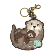 Load image into Gallery viewer, Chala Coin Purse/Key Fob Otters
