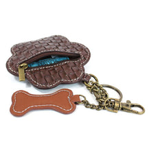 Load image into Gallery viewer, Chala Coin Purse/Key Fob Paw Print Teal
