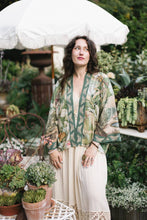 Load image into Gallery viewer, Market of Stars Fleur De Soleil Pixie Crop Kimono w/ Florals &amp; Butterfly
