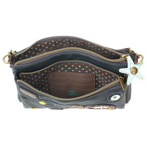 Chala Deluxe Crossbody Two Turtles Navy