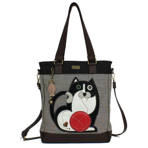 Chala Work Tote Fat Cat Black Stripe