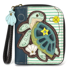 Load image into Gallery viewer, Chala Zip Around Wallet Turtle A
