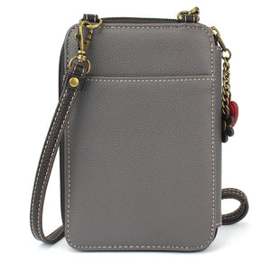 Chala Wallet Crossbody Chevron Cross Gray