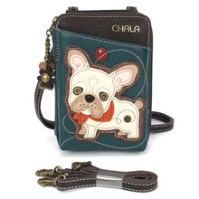 Load image into Gallery viewer, Chala Wallet Crossbody French Bulldog Turquoise
