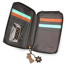 Load image into Gallery viewer, Chala Wallet Crossbody French Bulldog Turquoise
