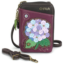 Load image into Gallery viewer, Chala Wallet Crossbody Hydrangea Purple
