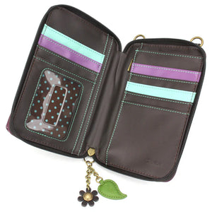 Chala Wallet Crossbody Hydrangea Purple