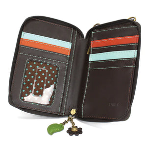 Chala Wallet Crossbody Monarch Butterfly Olive