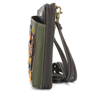 Chala Wallet Crossbody Monarch Butterfly Olive