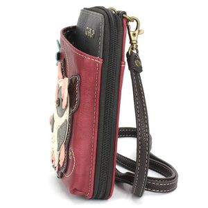 Chala Wallet Crossbody Spotted Pink Pig Berry