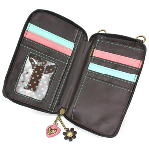 Chala Wallet Crossbody Spotted Pink Pig Berry