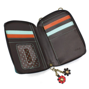 Chala Wallet Crossbody Sloth Turquoise