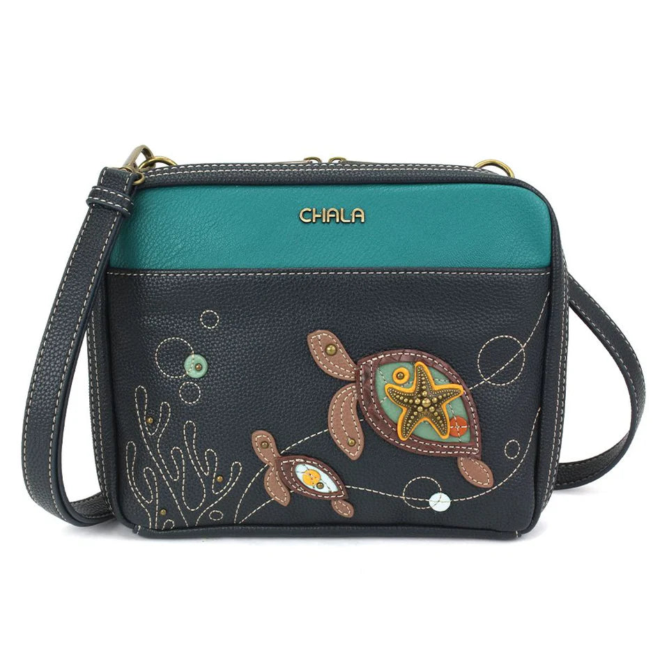 Chala Companion Organizer Xbody Two Turtles/Navy – The Colony Shop