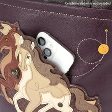 Load image into Gallery viewer, Chala Deluxe Everyday Tote Horses Plum
