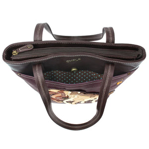 Chala Deluxe Everyday Tote Horses Plum