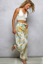 Load image into Gallery viewer, Pol Clothing Floral Lightweight Front Belt Woven Wide Pants
