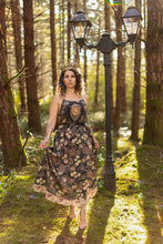 Load image into Gallery viewer, Market of Stars Lionheart Bohéme Slip Dress w/ botanicals &amp; Narnia print
