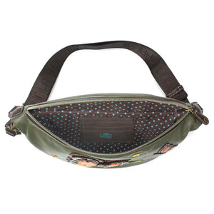 Chala Fanny Pack Monarch Butterfly Olive