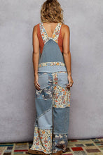 Load image into Gallery viewer, Pol Clothing Animal printed floral print frayed edge twill woven overalls
