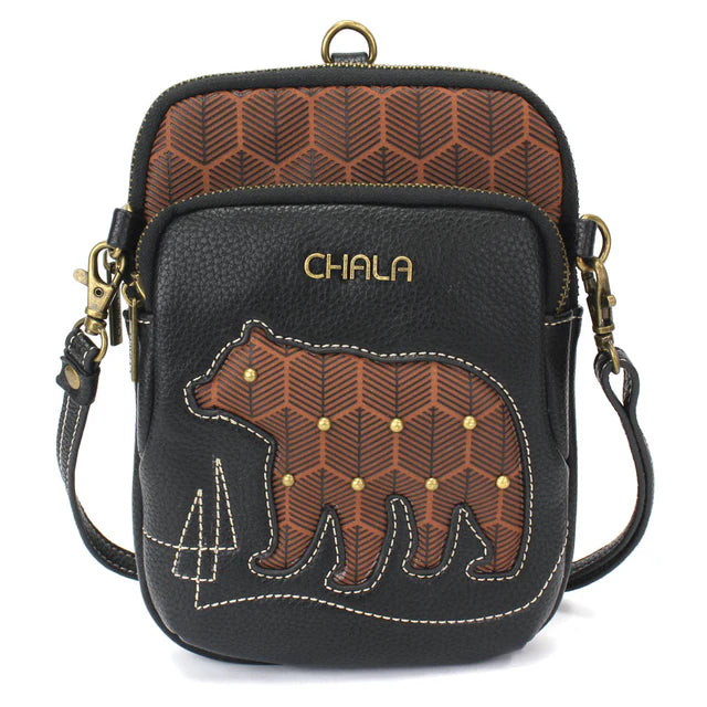 Chala Uni Cell Phone Xbody Brown Bear Black