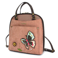 Load image into Gallery viewer, Chala Convertible Backpack Purse Butterfly
