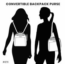 Load image into Gallery viewer, Chala Convertible Backpack Purse Horse Family Black
