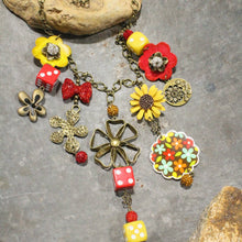 Load image into Gallery viewer, The Primitive Peddler A Sunny Kind Of Day Charm'd Necklace
