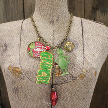 Load image into Gallery viewer, The Primitive Peddler Grinchy Isn&#39;t Allowed Charm&#39;d Necklace
