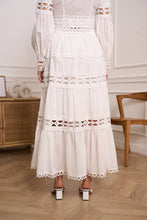 Load image into Gallery viewer, Choklate Paris Ellie Long Skirt in Openwork Cotton
