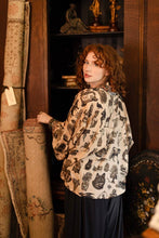 Load image into Gallery viewer, Market of Stars Curiosities Pixie Duster Crop Kimono w/ whimsical print
