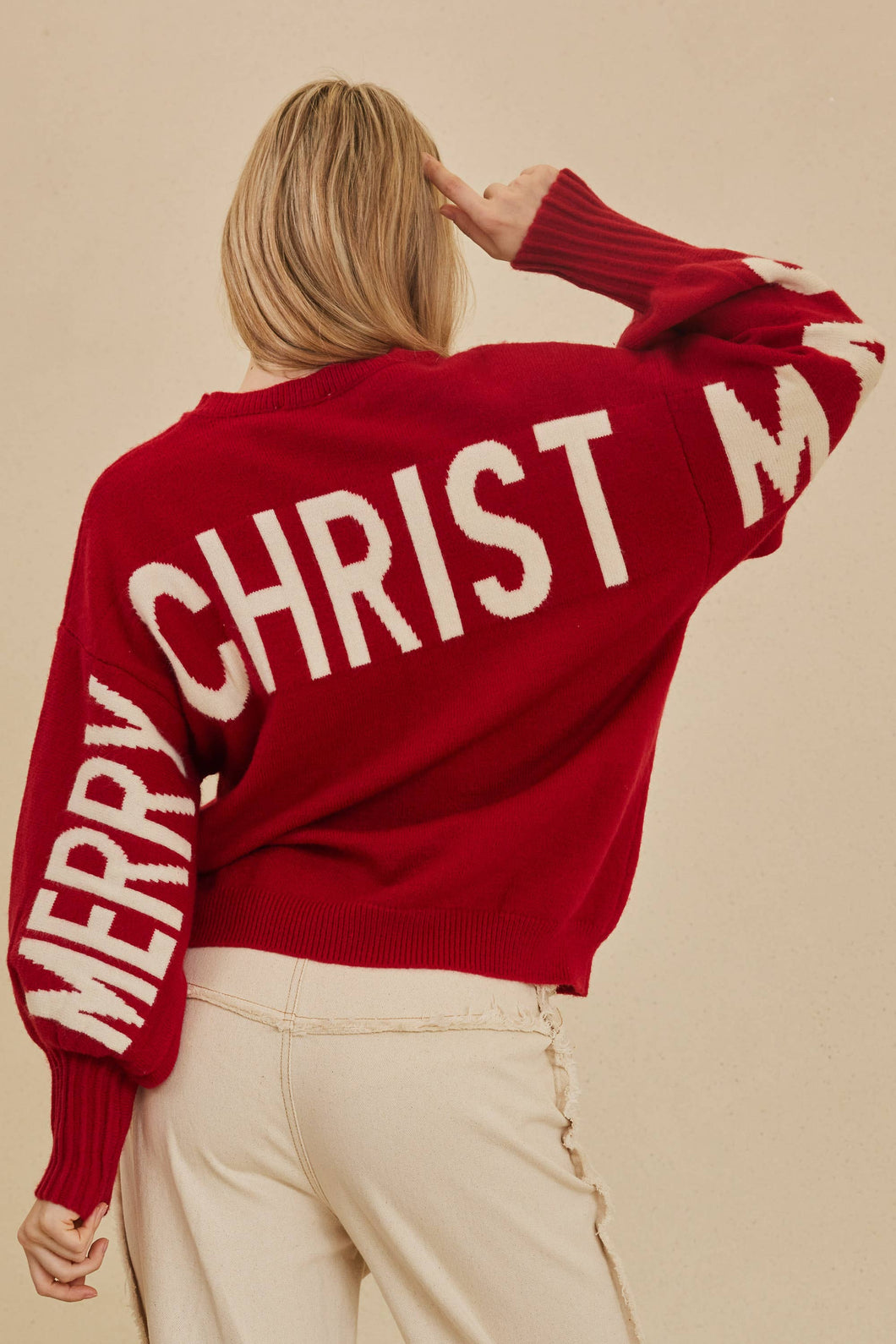 Mello OVERSIZE Christmas Sweater with Lettering