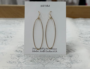 Ken's Jewelry Gold Filled Medium Oval Earrings