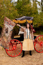 Load image into Gallery viewer, Market of Stars Love Revolution Bohemian Scarf with sun, horse, &amp; florals
