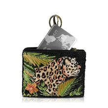 Load image into Gallery viewer, Mary Frances Spot On Beaded Leopard in Jungle Coin Purse
