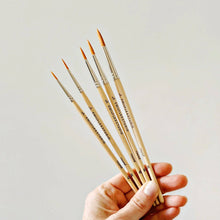 Load image into Gallery viewer, Emily Lex Studio Watercolor paintbrush set of five wood brushes
