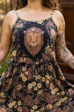 Load image into Gallery viewer, Market of Stars Lionheart Bohéme Slip Dress w/ botanicals &amp; Narnia print
