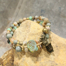 Load image into Gallery viewer, The Primitive Peddler Spread Your Wings Owl Wrap Bracelet
