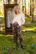 Load image into Gallery viewer, Market of Stars Lionheart Linen Crop Artist Pant w/ florals &amp; Narnia print
